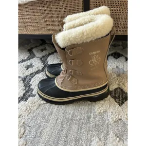 Sorel Men's Caribou Boots Size 10 Made In Canada Kaufman Wool Liners Winter