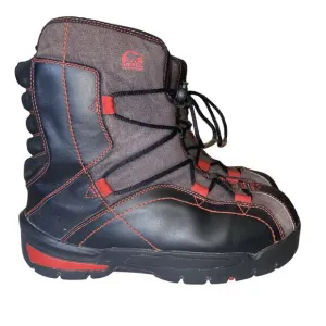 Sorel Mens Sneaky Pete Winter Boots Black Leather Lace Up Waterproof 7