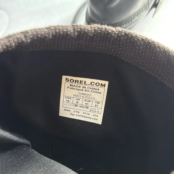 Sorel Rubber Tall Winter Boots 10 Women’s Leather Suede Black NL 2033 Winter