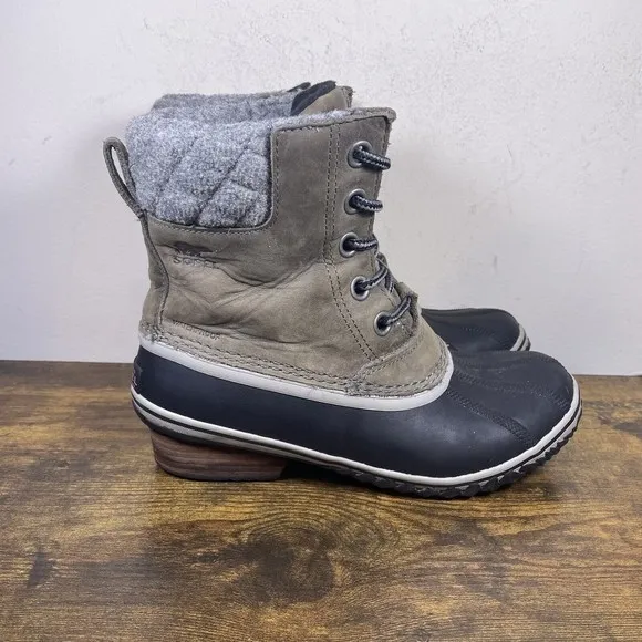 Sorel Slimpack‎ II Waterproof Lace-up Winter Boots Women'Size 7.5