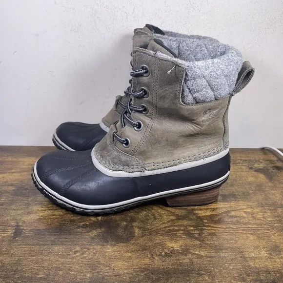 Sorel Slimpack‎ II Waterproof Lace-up Winter Boots Women'Size 7.5