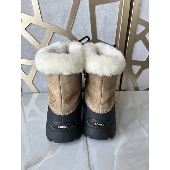 Sorel Tan Snow Angel Lace Winter Boots Thinsulate Insulation Wmn Size 9 Leather