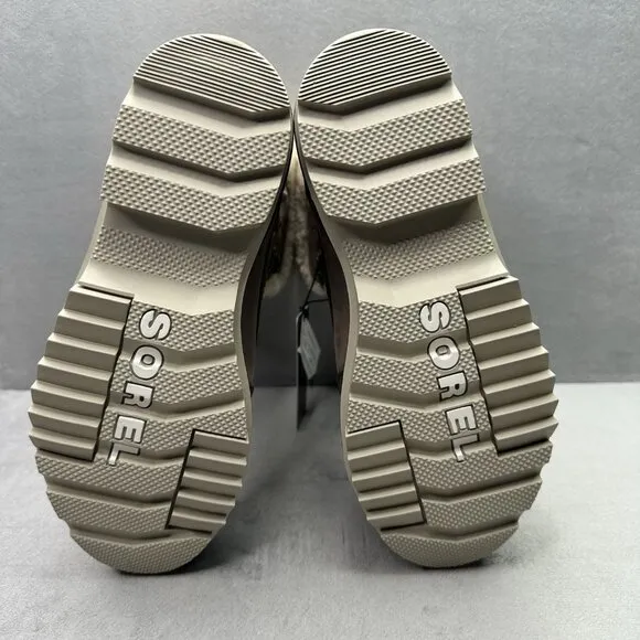 Sorel Tivoli IV Parc Womens Size 8 Winter Boots Taupe Leather Waterproof Lined