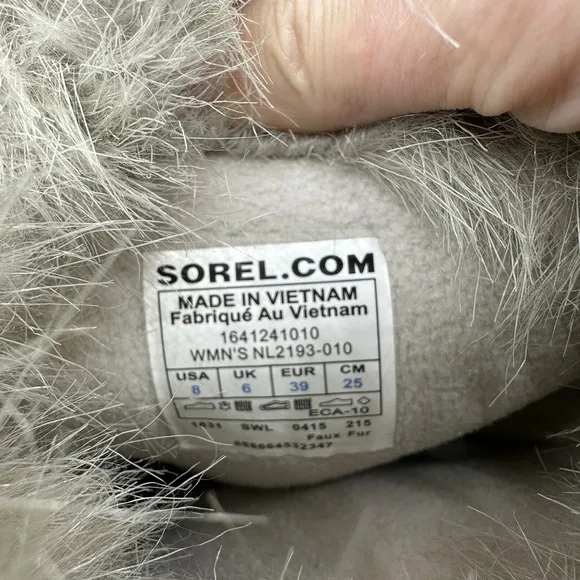 Sorel Tofino II Snow Boots Waterproof Faux Fur Winter Travel Outdoor Women's 8