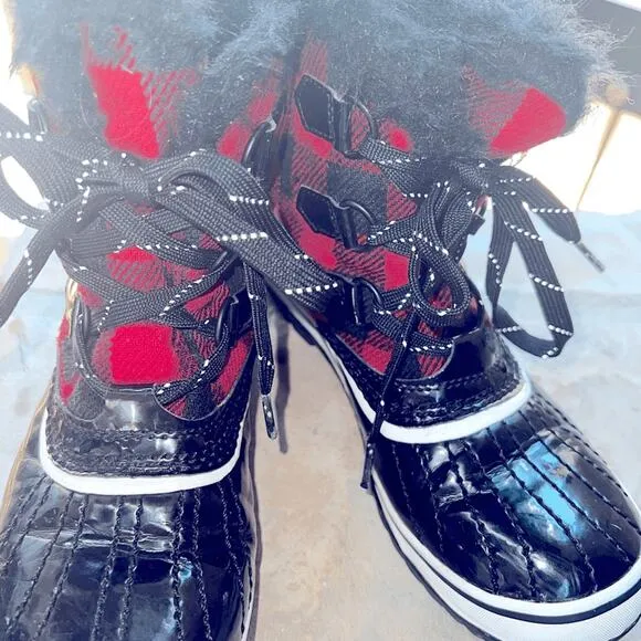 Sorel Torino Waterproof Plaid Lined Winter Boots Sz 6