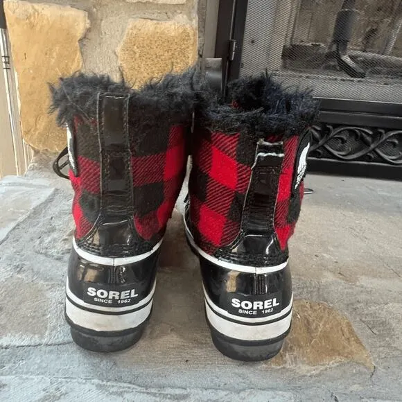 Sorel Torino Waterproof Plaid Lined Winter Boots Sz 6