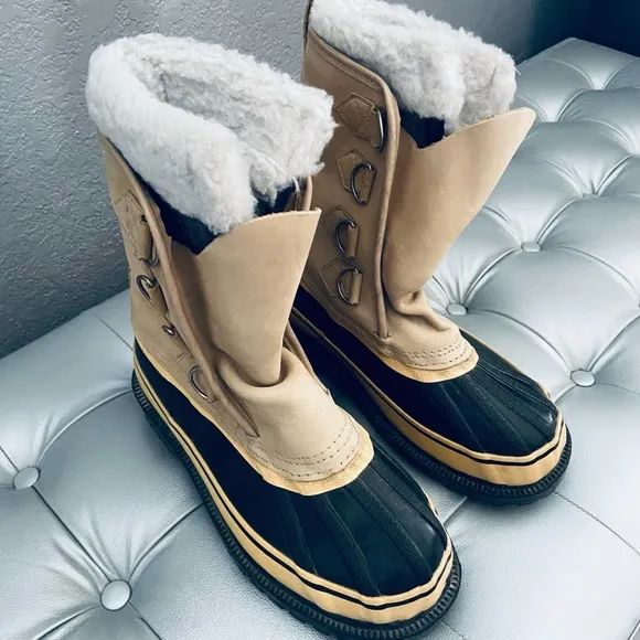 Sorel VTG Steel Shank Wool Lined Winter Snow Boots