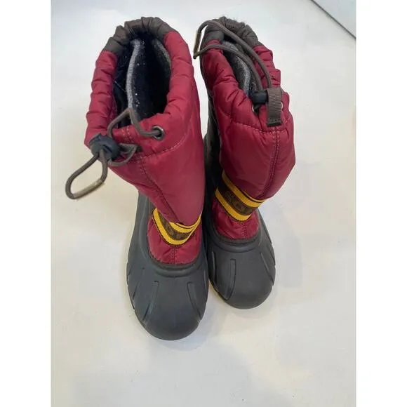 Sorel Warm Winter Boots EUC Sz 3 Boys Youth Waterproof