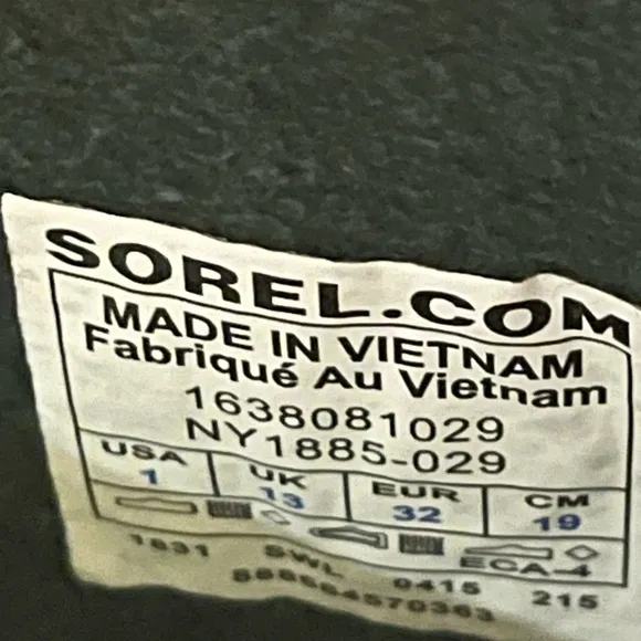 Sorel Waterproof Winter Boots Sz 1