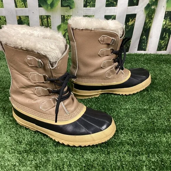 Sorel waterproof winter boots Tan Black 8