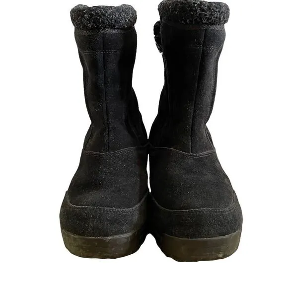 Sorel ~Winter Boots ~Womens Waterfall NL1964-010 ~Black Suede~ Mid Calf Size 8.5