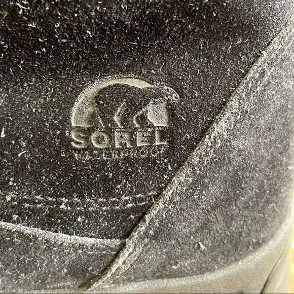 Sorel ~Winter Boots ~Womens Waterfall NL1964-010 ~Black Suede~ Mid Calf Size 8.5