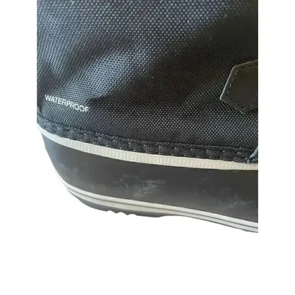 Sorel Winter Carnival Boots Women's Black White Fleece Waterproof Size 6