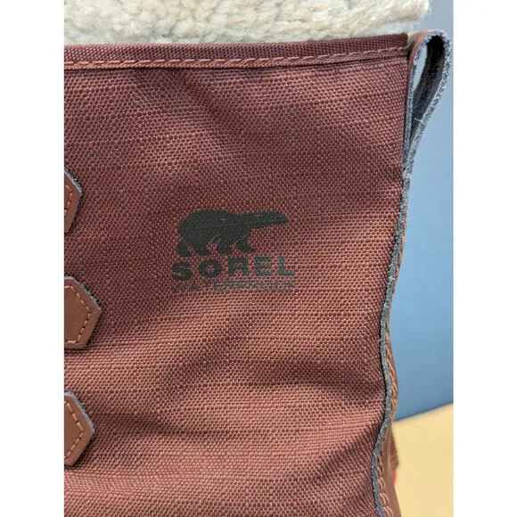 Sorel Winter Carnival Snow Boots Waterproof Maroon Red Burgundy Womens 10 Ski