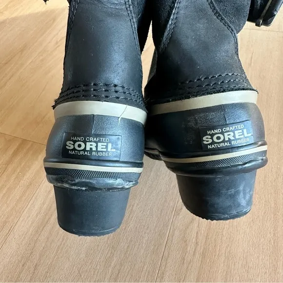 Sorel Winter Fancy Lace II Womens NL2125-010 Black Waterproof Boots Nonslip
