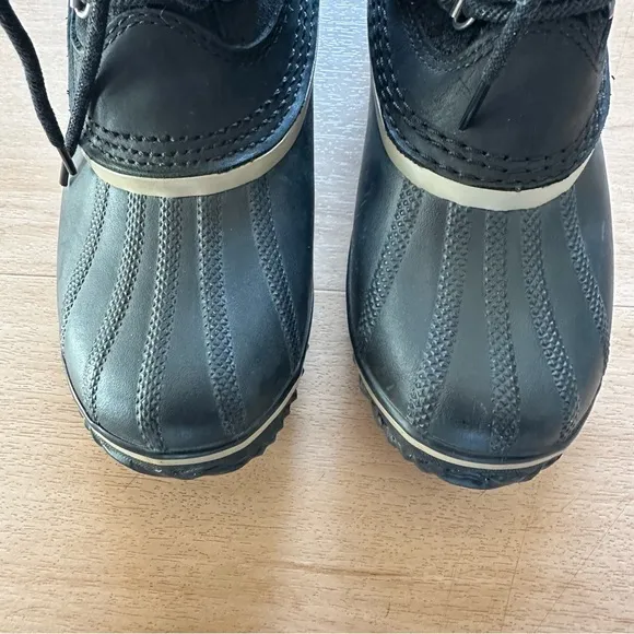 Sorel Winter Fancy Lace II Womens NL2125-010 Black Waterproof Boots Nonslip