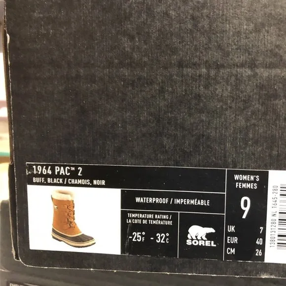 Sorel Women's 1964 Pac 2, Waterproof Winter Boots, Size 9 M