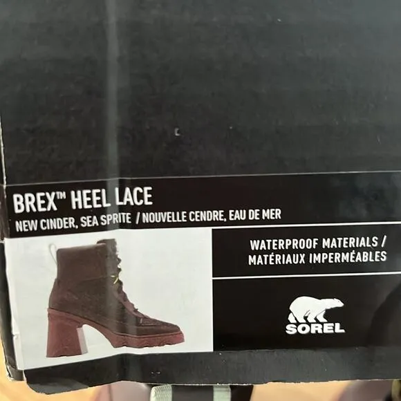 Sorel Womens Brex Heel Lace Bootie Size 7