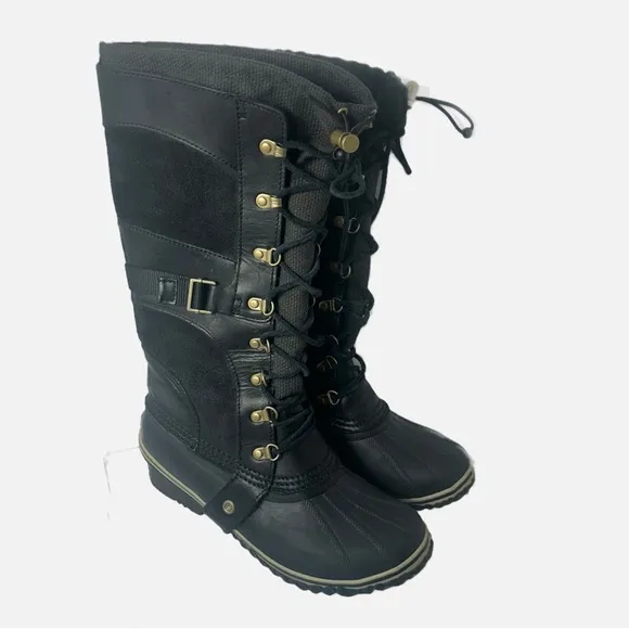 SOREL Women’s Conquest Carly Boots Snow Winter Mid Calf Waterproof Shaft 14”