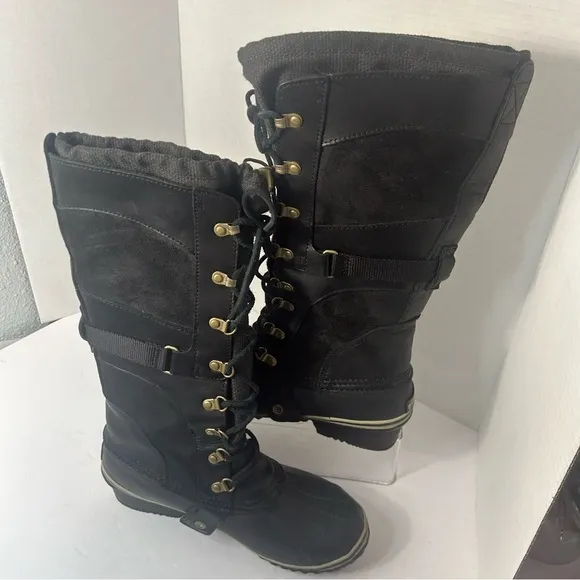 SOREL Women’s Conquest Carly Boots Snow Winter Mid Calf Waterproof Shaft 14”