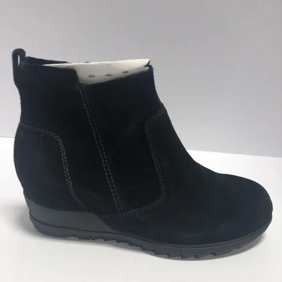 Sorel Women’s Evie, Black Suede Winter Booties, Size 9M