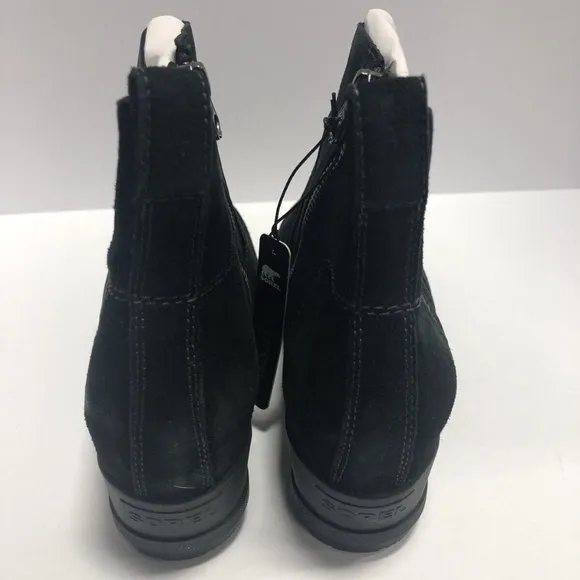 Sorel Women’s Evie, Black Suede Winter Booties, Size 9M