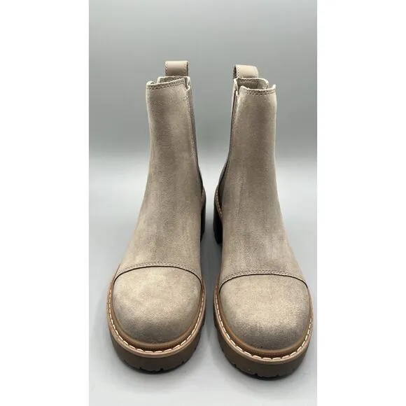 Sorel Womens Joan Now Suede Chelsea Casual Boots Omega Taupe Gum Size US 8 NWOB