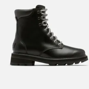 Sorel WOMEN'S LENNOX™ LACE STKD BOOT black winter moto ladies size 8.5 NWOB‎