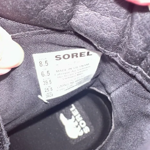 Sorel WOMEN'S LENNOX™ LACE STKD BOOT black winter moto ladies size 8.5 NWOB‎
