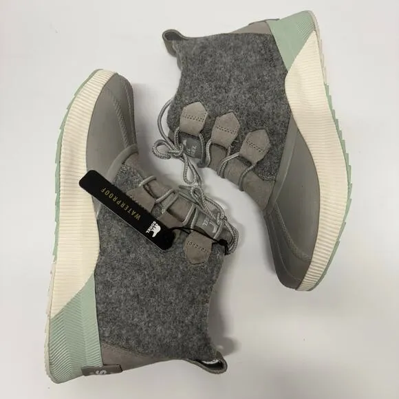 Sorel Womens Out N About III Classic Duck Winter Boots Dove Gray Rubber Size 8.5