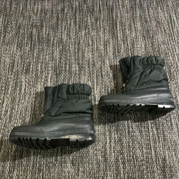Sorel womens puffer lined zip winter boots black size 8