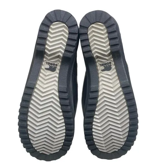 Sorel Women’s Tivoli Grey Houndstooth Lace Up Winter Boots Size US 6