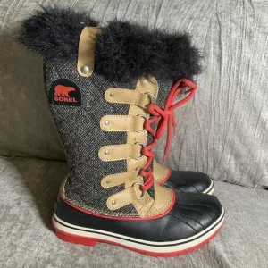 Sorel Women's Tofino Brown Cordovan Herringbone Waterproof Winter Boots US 7