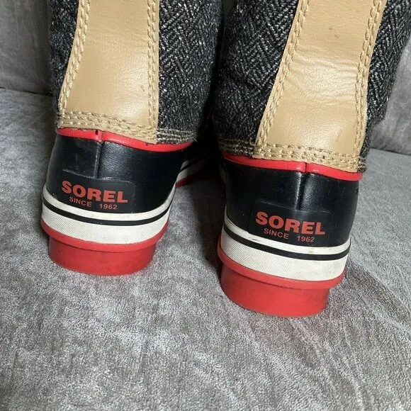Sorel Women's Tofino Brown Cordovan Herringbone Waterproof Winter Boots US 7