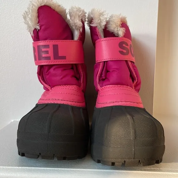 SOREL Yoot Pac Nylon Winter Boot - Velcro Girls 8 Pink New