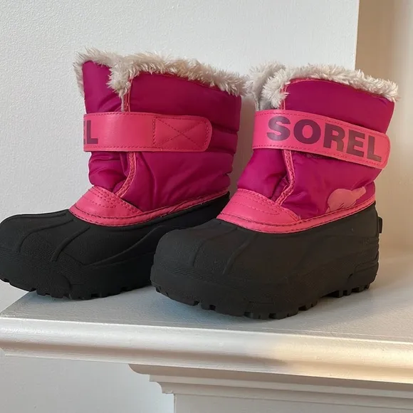 SOREL Yoot Pac Nylon Winter Boot - Velcro Girls 8 Pink New