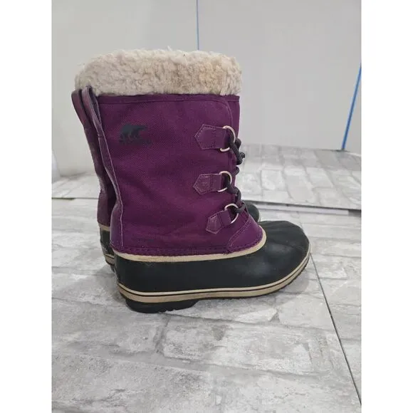 Sorel Yoot Pac Waterproof‎ Winter Boots  Purple NY1962-594 Girls Youth Size 5