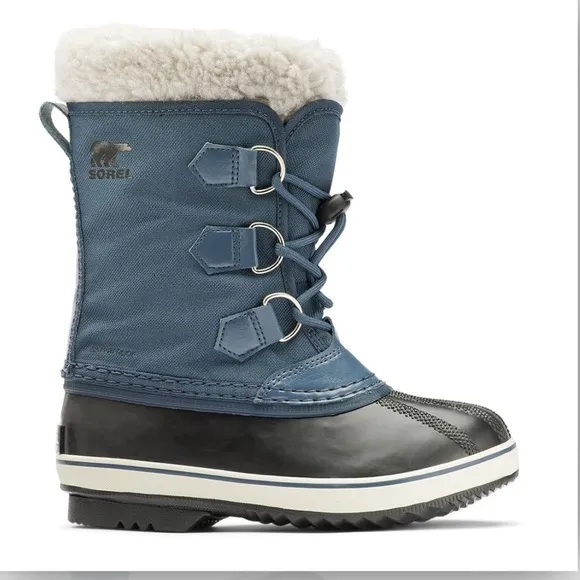 SOREL YOOT PAC WINTER BOOTS NAVY COLLEGIATE SUPER BLUE KIDS SIZE 1 STYLE 40027