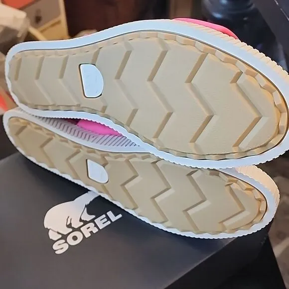 Sorel Ona Streetworks Go to Flat Sandals Bright Pink Sandals with Buckle