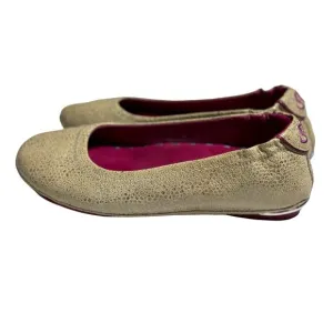 Soto Massini Milano Champagne Pebbled  Ballet Flats Size 7