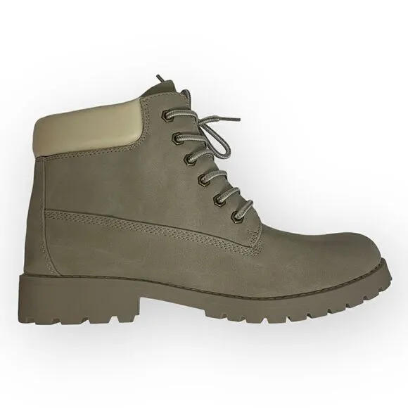 SO Women's Gray Hiking Boots Ragdoll Combat Look