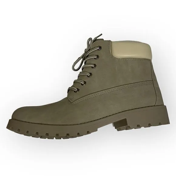 SO Women's Gray Hiking Boots Ragdoll Combat Look