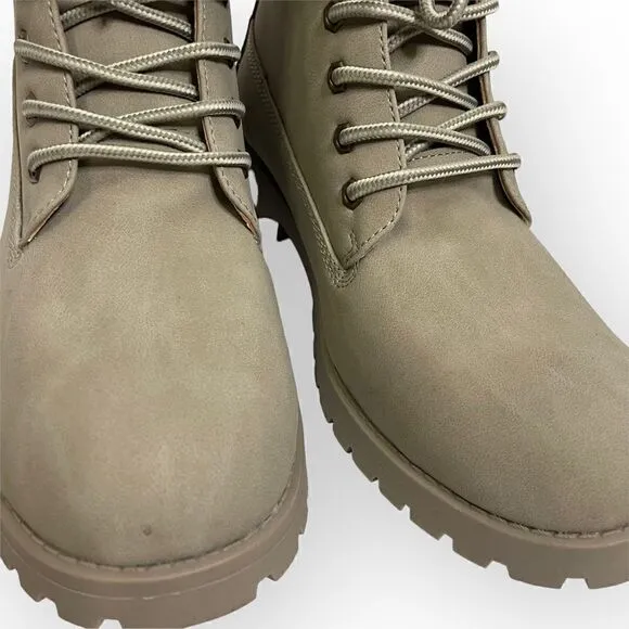 SO Women's Gray Hiking Boots Ragdoll Combat Look