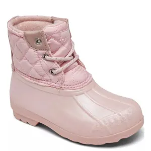 Sperry Big Girls Blush Quilted Port Duck Boots - Flocked Rubber Sole  4M     NIB