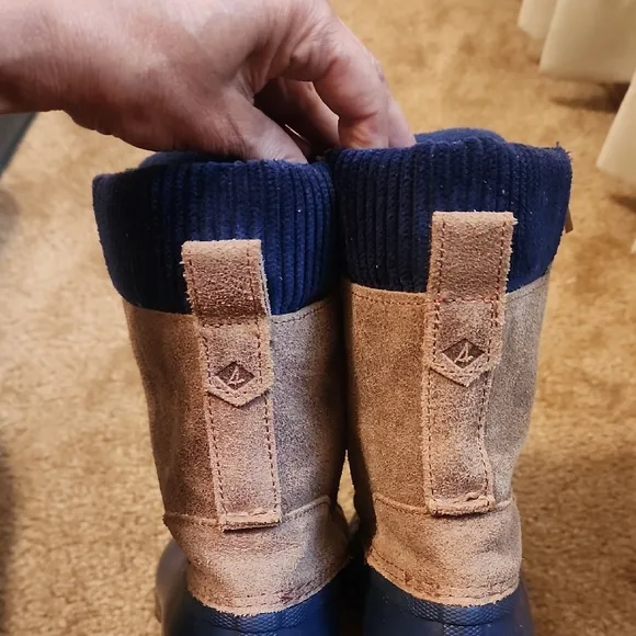 Sperry Blue and Brown Winter Boots with Waterproof Rubber