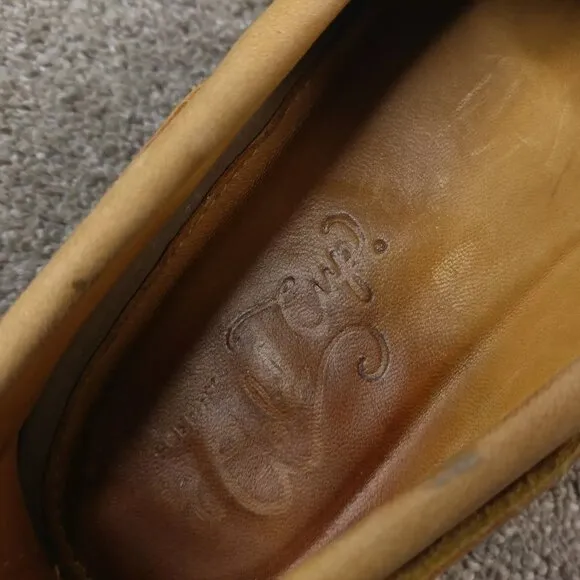 Sperry Gold Cup Boat Shoes Mens 13 Slip On Brown Tan Leather Slip On Casual