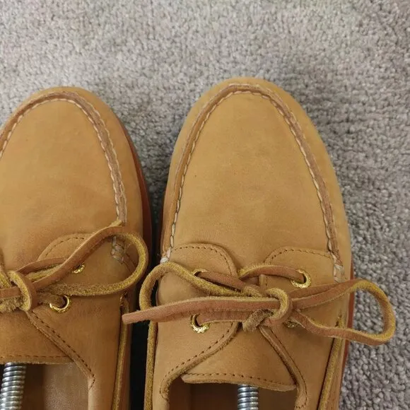 Sperry Gold Cup Boat Shoes Mens 13 Slip On Brown Tan Leather Slip On Casual