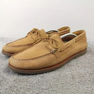 Sperry Gold Cup Boat Shoes Mens 13 Slip On Brown Tan Leather Slip On Casual