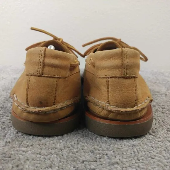 Sperry Gold Cup Boat Shoes Mens 13 Slip On Brown Tan Leather Slip On Casual