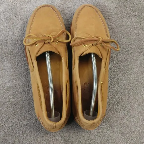 Sperry Gold Cup Boat Shoes Mens 13 Slip On Brown Tan Leather Slip On Casual
